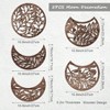 5 Pcs Moon Phase Wall Art Decor Wooden Brown Lunar Aesthetic Bedroom Living Room Dorm Apartment Ornament 10.6 Inch - 2 of 4