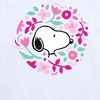 Boys' - Peanuts - Snoopy Valentine Floral Circle Short Sleeve Graphic T-Shirt - 2 of 4