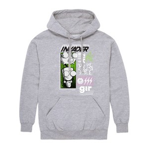 Men's - Invader ZIM - ZIM and GIR Graphic Fleece Pullover Hoodie - 1 of 4