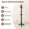 74" Heavy Duty Wooden Coat Rack Stand with 11 Hooks, Freestanding Coat Tree for Entryway, Hallway, Bedroom, Office - 4 of 4