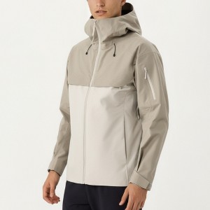Anna-Kaci Active Men's Waterproof Hooded Jacket with Zipper Pockets and Adjustable Drawstrings - 1 of 4