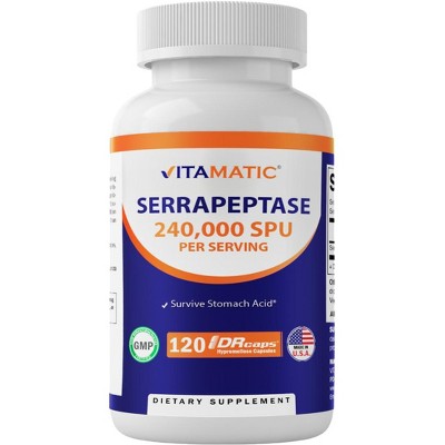 Serrapeptase 240,000 SPU 120 Delayed Released Capsules