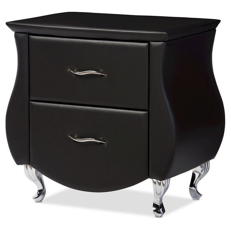 Erin Modern And Contemporary Faux Leather Upholstered Nightstand - Baxton Studio, 1 of 6