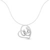 Haus of Brilliance Silver 1/6 cttw Diamond Heart Pendant Necklace - 2 of 4