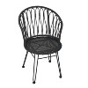 PAGED Patio Dining Chairs Set of 2 Rattan Patio Chairs with 2 Cushions for Patio, Outside, Living Room - 4 of 4