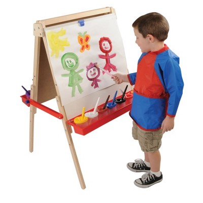 Costway 3 In 1 Double-sided Wooden Kid's Art Easel Whiteboard : Target