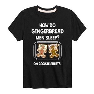 Boys' - Instant Message - Gingerbread Men Cookie Sheets Christmas Short Sleeve Graphic T-Shirt - 1 of 4