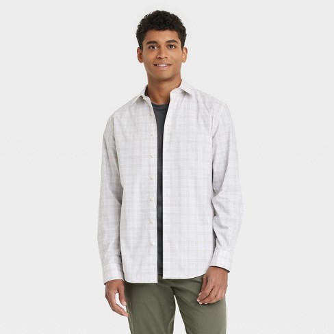 Men's Long Sleeve Grid Check Shirt