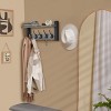 Sorbus 16 Inch Floating Wall Shelf with 5 Heavy Duty Hooks – for Entryway, Bathroom, Bedroom, Kitchen, or Mudroom - 4 of 4