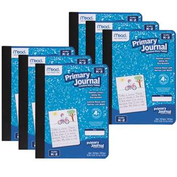 Mead Primary Journal Half Page Ruled, 100 Sheets Per Book, Pack of 6