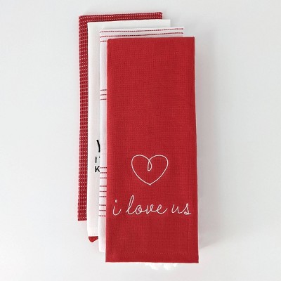 4ct Valentine's Day Dish Towels I Love Us/You & Me - Bullseye's Playground™