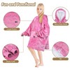 Tirrinia Girls Boys Blanket Hoodie Sweatshirt, Oversized Fleece Pullover, Hooded Fleece Lined Blanket, Christmas Gift for Kids Teens, Youth - 4 of 4