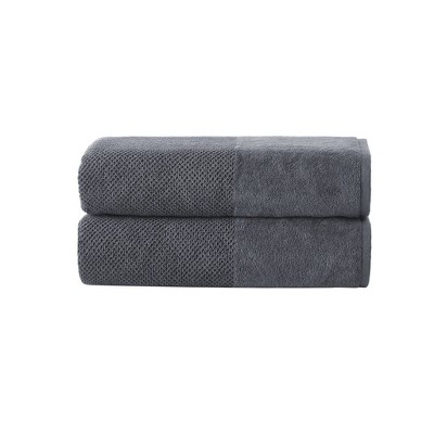 2pc Incanto Turkish Cotton Bath Sheet Set Dark Blue - Enchante Home