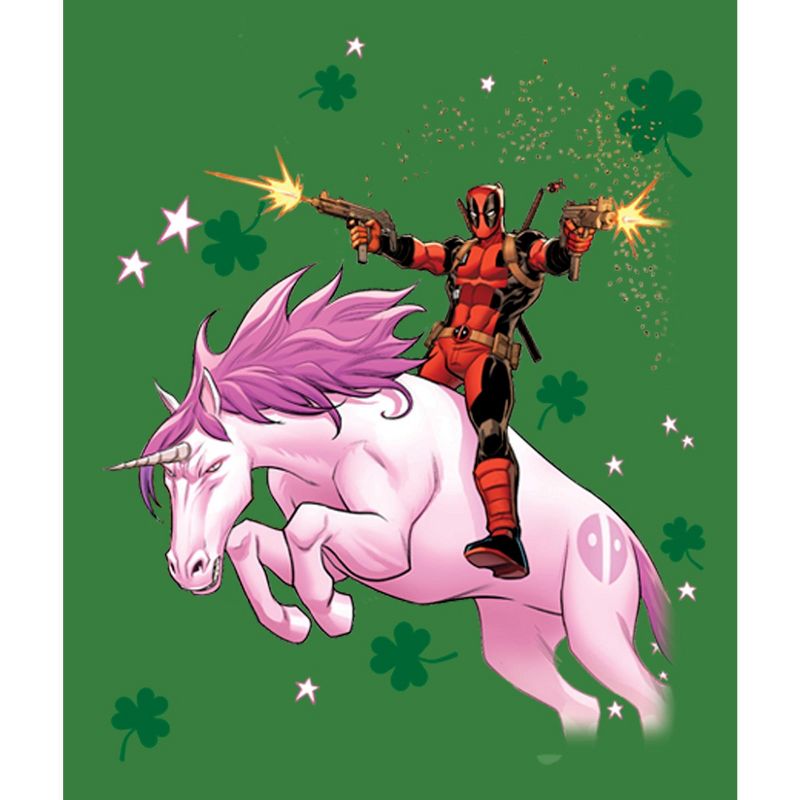 Women's Marvel St. Patrick's Day Deadpool Unicorn Racerback Tank Top, 2 of 5