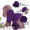 Unique Bargains Soft Warm Dog Hoodie Sweatshirt with Leash Hole Purple Medium 1 Pc - 3 of 4