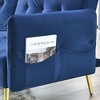 VASIP 78" Italian Velvet Futon Sofa Bed, Convertible Sleeper Loveseat Couch with Folded Armrests and Storage Bags for Living Room and Small Space - 4 of 4