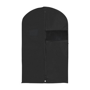 Unique Bargains Waterproof Dustproof Suits Coats Dresses Garment Bag Black 60 x 23.6 Inch - 1 of 4