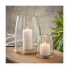 TAG Pebble Clear Glass Hurricane Pillar Candle Holder Large 8.0L x 8.0W x 10.8H Inches - 2 of 3
