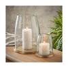 TAG Pebble Clear Glass Hurricane Pillar Candle Holder Large, 8.0L x 8.0W x 10.8H Inches - 2 of 3