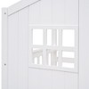Twin Over Twin House Bunk Bed With Ladder, Wood Bed-White - 4 of 4