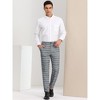 Lars Amadeus Men's Flat Front Office Prom Classic Plaid Dress Pants - 4 of 4