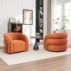 SEYNAR Modern Glam Velvet 360 Degree Swivel Accent Armchair with Tufted Back Set of 2 - 2 of 4