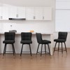 Bekrvio 26" Swivel Counter Height Bar Stools Set of 2,Modern Faux Leather Upholstered with Back,Counter Stool Chairs for Kitchen Island - 2 of 4