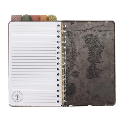 Middle-earth Map Hard Cover Spiral Notebook with Divider Tabs