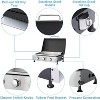 Zevemomo 3 Burner Portable Propane Grill, Tabletop Gas Grill with Stainless Steel Tray & Regulator, 28,680 BTU Flat Top for Patio Garden Camping - 4 of 4