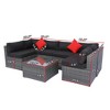 Sapphtopaz Outdoor Patio Furniture Set Patio Loveseat Outdoor Lounge Chairs with Cushions and Small Square Table for Patio, Backyard, Terrace - 4 of 4