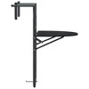 vidaXL Hanging Balcony Table, Black 23.6"x25.2"x32.9" Plastic Rattan Look - 3 of 4