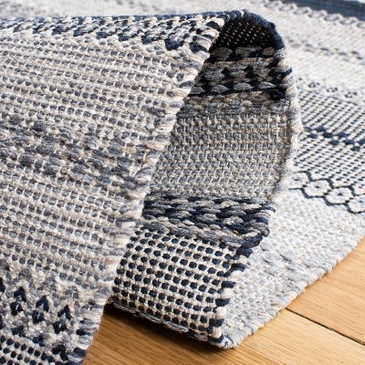Montauk 5' x 8' Black and Gray Wool Cotton Handmade Rug