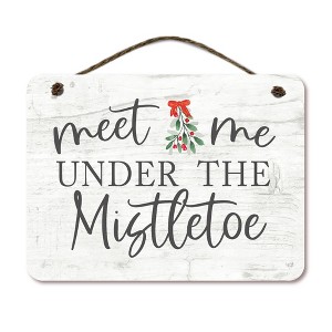 Courtside Market Under The Mistletoe 12x16 Hanging Artboard with Twine - 1 of 2
