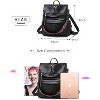 DOMETOUR PU Leather Backpack Purse For Women Convertible Ladies Fashion Casual Large School Shoulder Bags - 3 of 4