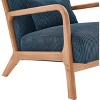 Vynxaria Lounge Chair ¨C Scandinavian Wooden Armchair with Cream Corduroy Upholstery - 2 of 4