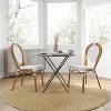 Merrick Lane Celia Set of Two Stacking Thonet Bistro Style Chair, PE Rattan Seat, and Metal Frame for Indoor/Outdoor Use - 2 of 4