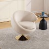 NicBex Velvet Swivel Barrel Accent Chair,Upholstered Swivel Living Room Chairs with Curved Backrest,Cozy Armchair,Accent Chairs for Living Room - image 2 of 4