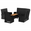 vidaXL Garden Lounge Set Black - 4 of 4