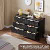 6 Drawers Dresser for Bedroom, Wide Dressers with Curved Profile Design, Fluted Wood Drawers with Gold Handle, Chest of Dressers Thickened Design - 4 of 4