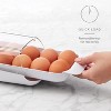 Stackable Eggs Organizer with Removable Tray for Refrigerator Storage, BPA-Free Rolling Egg Holder - 4 of 4