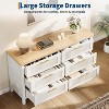 GAOMON Fluted 6 Drawer Dresser for Bedroom, 47.4'' Wide Mid Century Modern Chest of Drawers, Wooden Fluted Dresser Chest - 3 of 4