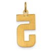 Black Bow Jewelry 14k Yellow Gold, Varsity Collection, Large D/C Pendant Number 5 - 3 of 4