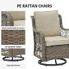 Acekool 3-Piece Swivel Rocker Set with Side Table & Thick Cushions – Multiple Color Options for Patio, Porch, or Poolside - 3 of 4