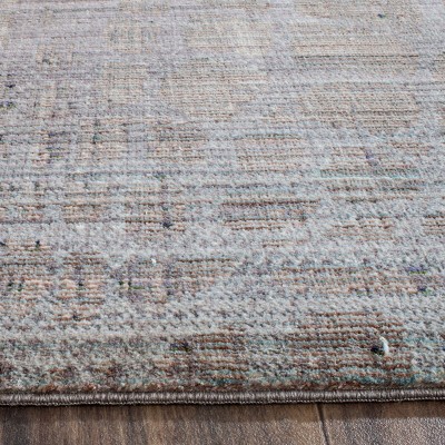 Grey and Multicolor Abstract 4' x 6' Synthetic Area Rug