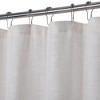 Linen Blend Stall Fabric Shower Curtain with Buttons - 3 of 3