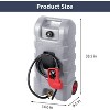 15 Gallon Rolling Fuel Caddy with 10ft Hose and Siphon Pump, Gas/Diesel Transfer Tank on Wheels for Cars Boats ATVs Mowers, Shut-Off Valves - 4 of 4