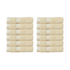 Home Weavers Elegance Essentials 550GSM 100% Cotton Zero Twist Super Absorbent Bath Towel Set - 1 of 4