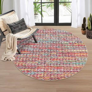 Modern Braided Solid Area Rug Machine Washable Rug - 1 of 4