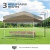 10'x10' Pop Up Canopy Tent,Waterproof Outdoor Canopy,with Roller Bag, 4 x Sandbags,4 x Stakes - 2 of 4