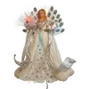 Kurt Adler 12-Inch White and Silver LED Fiber Optic Angel Treetop - image 2 of 4